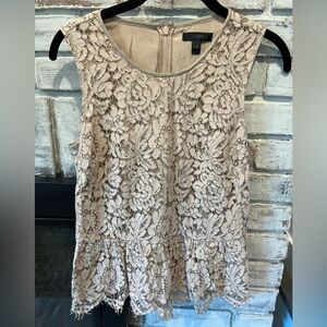 J.crew Lace Peplum Top
